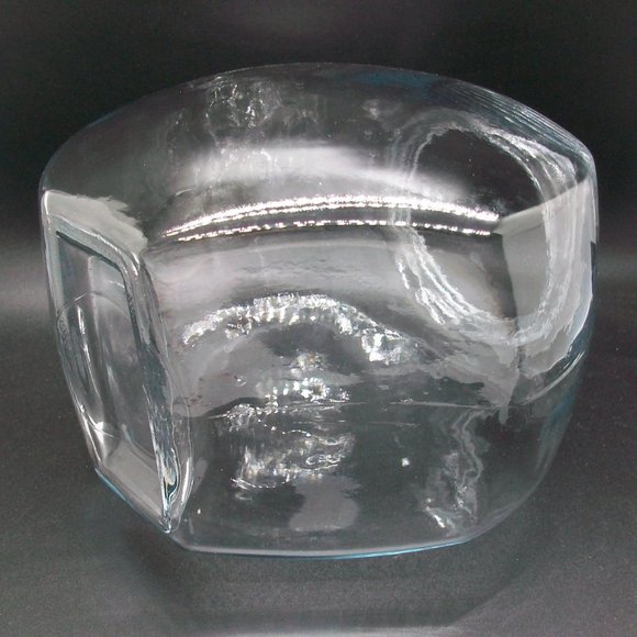 Tilted Glass Penny Candy Cookie Jar Metal Lid - Picture 4 of 9